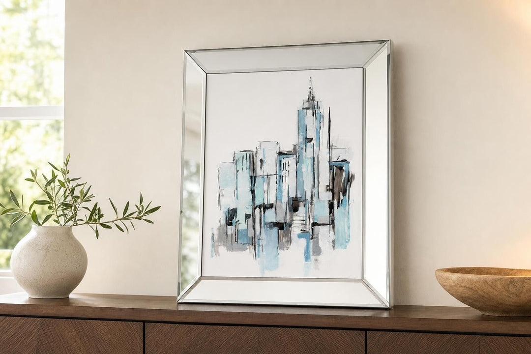 Blue City I By Ethan Harper - Light Blue