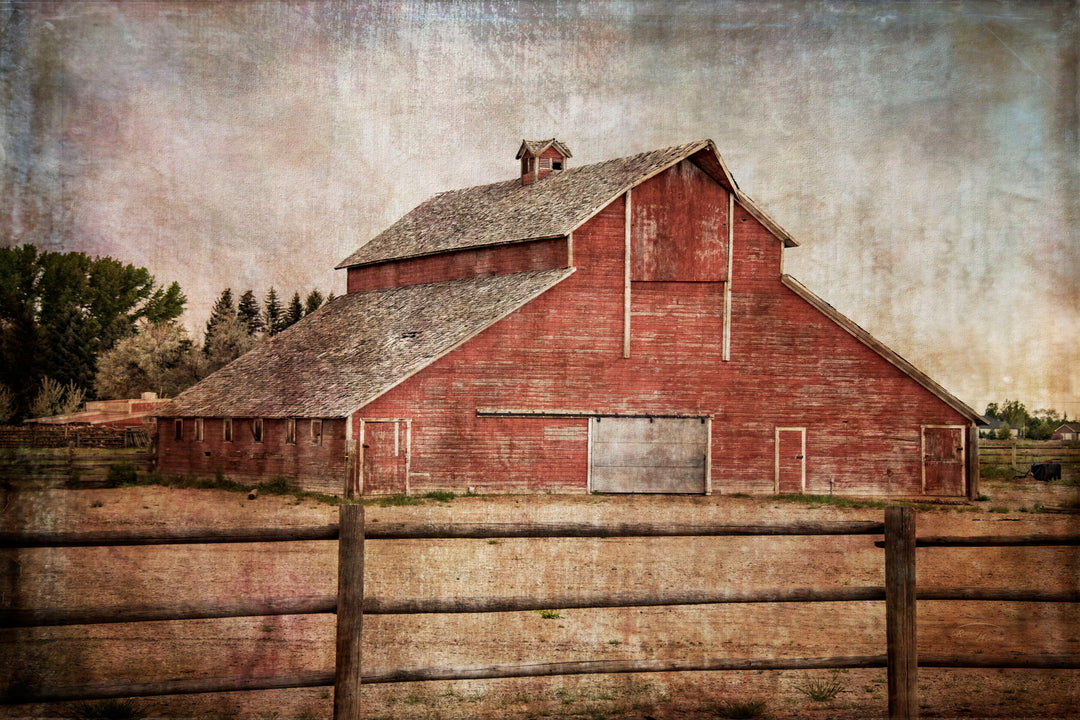 Framed - York Road Barn By Ramona Murdock - Red