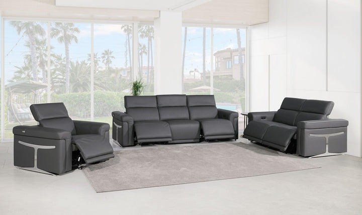 1126 - 6-Piece Modular Power Reclining Sofa, Loveseat &amp; Chair Set In With 5 Power Recliners &amp; Power Headrests