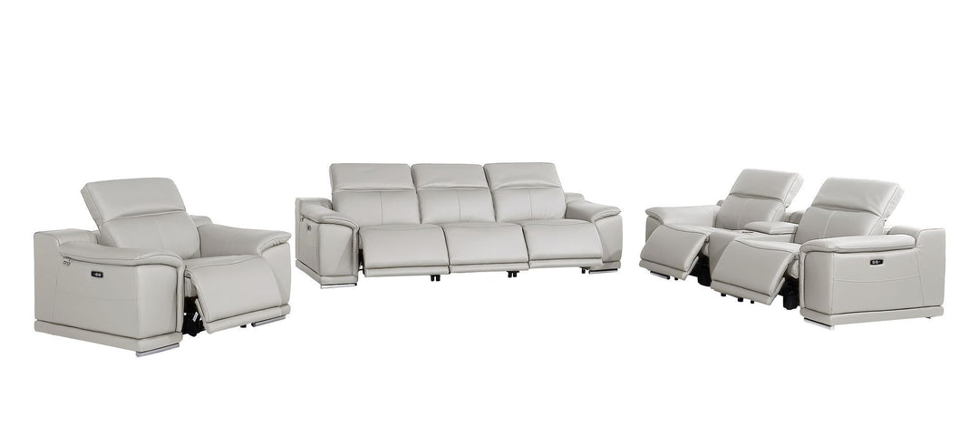 9762 - 7-Piece Modular Power Reclining Sofa, Loveseat And Chair Set With 6 Power Recliners In