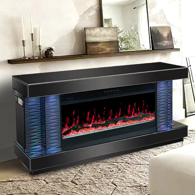 A89 TV STAND WITH FIREPLACE