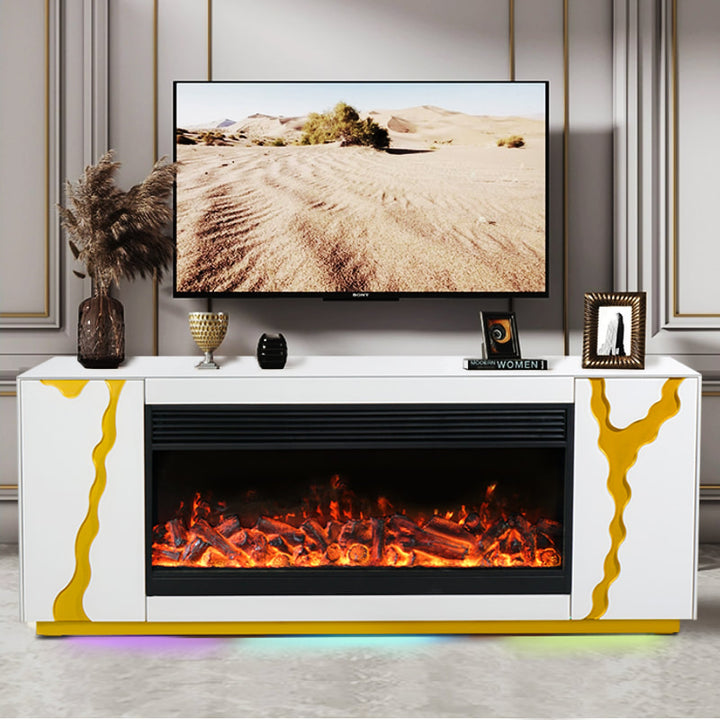 A904 TV STAND WITH FIREPLACE