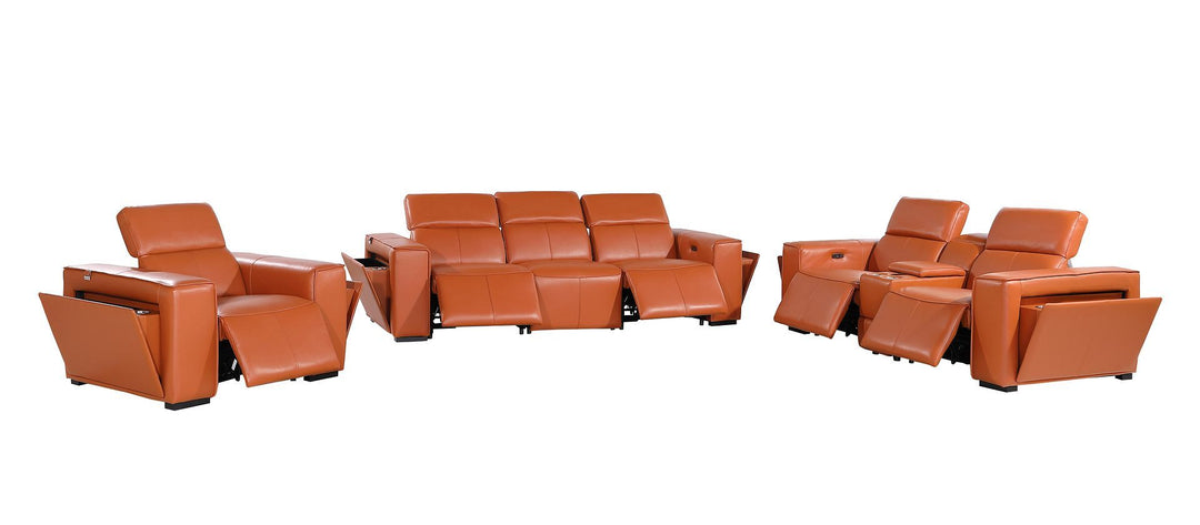 1224 - 7-Piece Modular Power Reclining Sofa, Loveseat &amp; Chair Set In With 5 Power Recliners &amp; Power Headrests