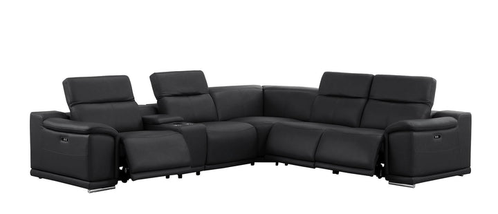 2679 - 6-Piece L-Shaped Power Reclining Sectional In Genuine Leather (3 Recliners)