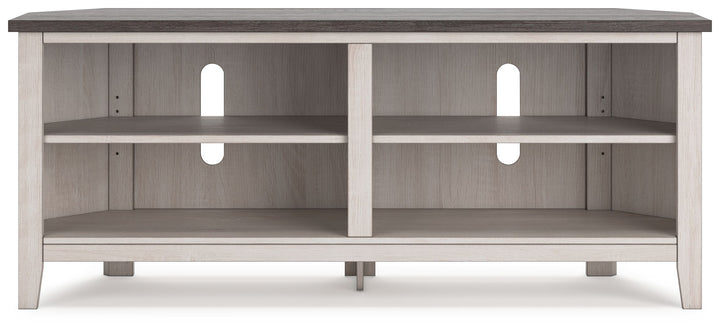 Dorrinson - Two-tone - Medium Corner TV Stand