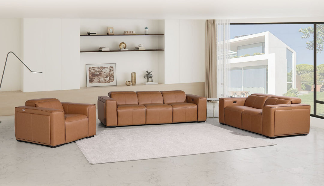 1224 - 6-Piece Modular Power Reclining Sofa, Loveseat & Chair Set In With 6 Power Recliners & Power Headrests