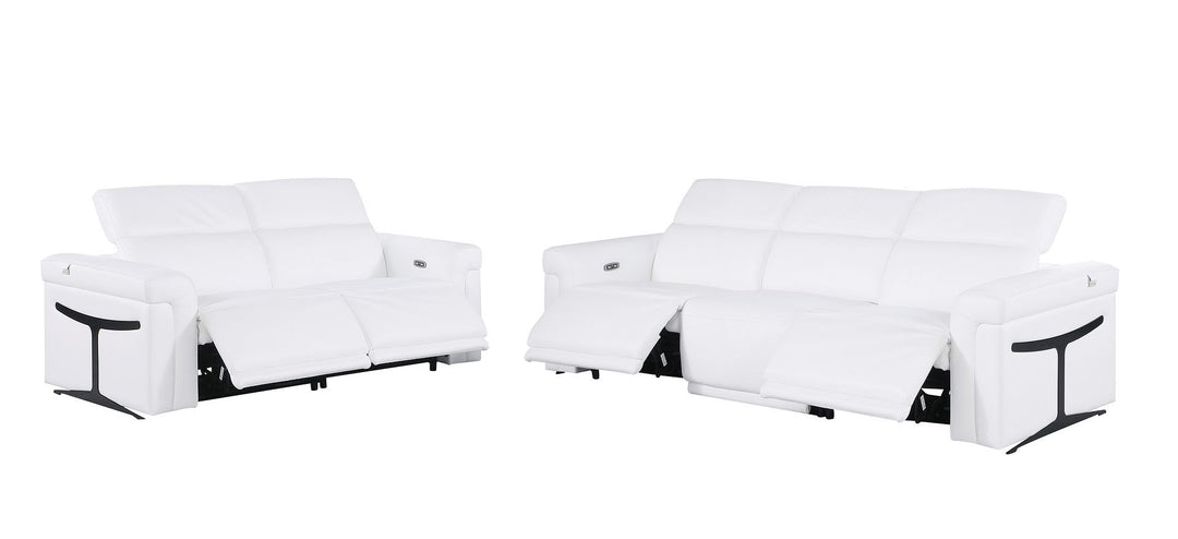 1126 - 5-Piece Modular Power Reclining Sofa And Loveseat Set In With 4 Power Recliners &amp; Power Headrests
