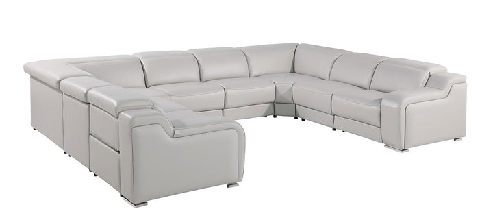 1116 - 8-Piece U-Shaped Sectional Sofa In With 4 Power Recliners &amp; Power Headrests