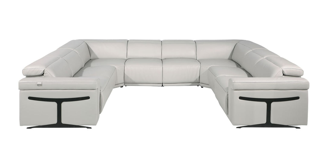 1126 - 8-Piece U-Shaped Sectional Sofa In With 4 Power Recliners &amp; Power Headrests