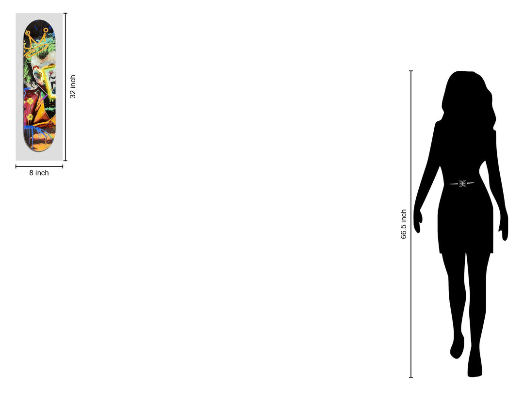 Chaos Jester Graffiti Burst - 8" x 31" Framed Wall Art