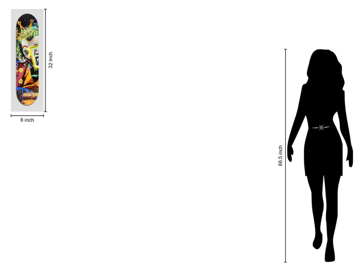 Chaos Jester Graffiti Burst - 8" x 31" Framed Wall Art