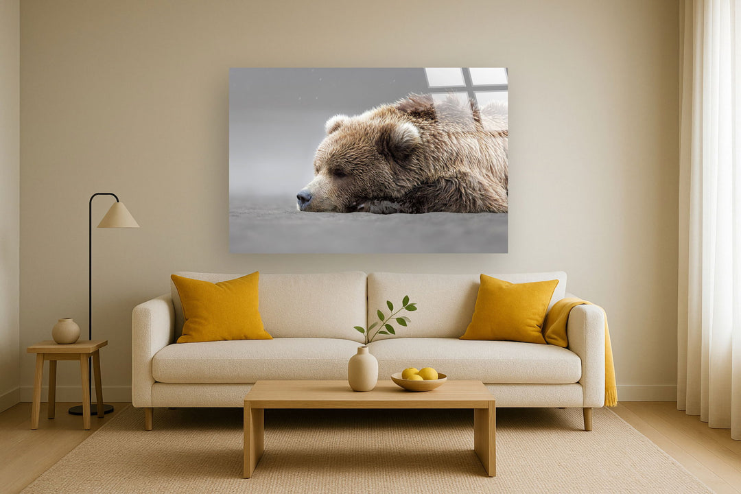 "Serene Slumber" Tempered Glass - Brown / Gray