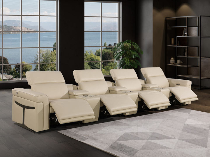 1126 - 7-Piece Modular Power Reclining Sofa In With 4 Power Recliners &amp; Power Headrests