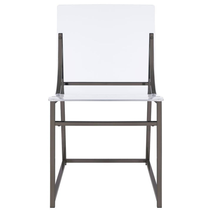 Adino - Acrylic Dining Side Chair (Set of 2) - Black Nickel