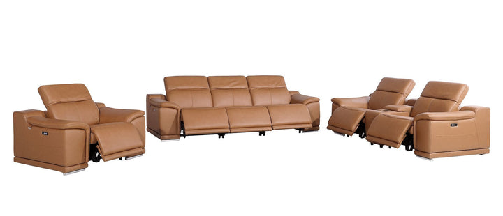 9762 - 7-Piece Modular Power Reclining Sofa, Loveseat And Chair Set With 6 Power Recliners In