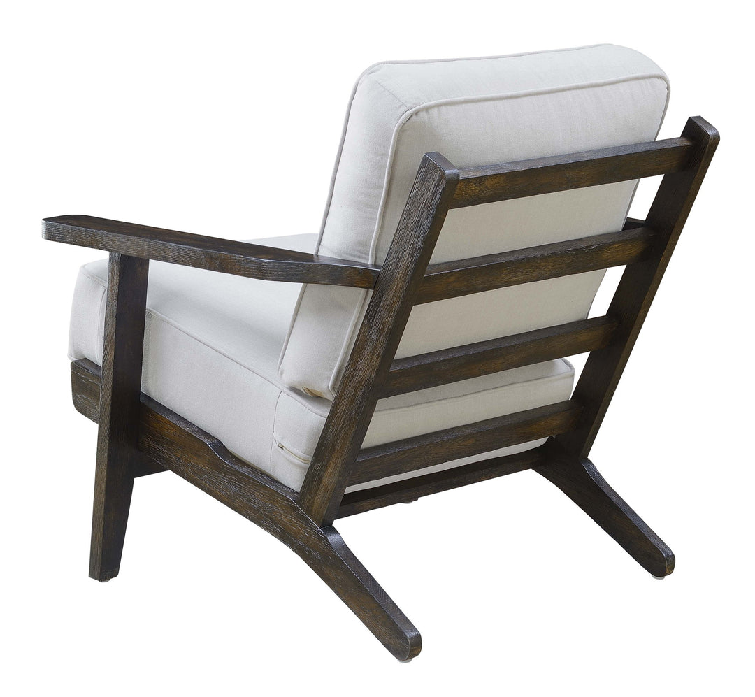 Metro - Chair (3A Packing) - Taupe / Espresso Wood Finish
