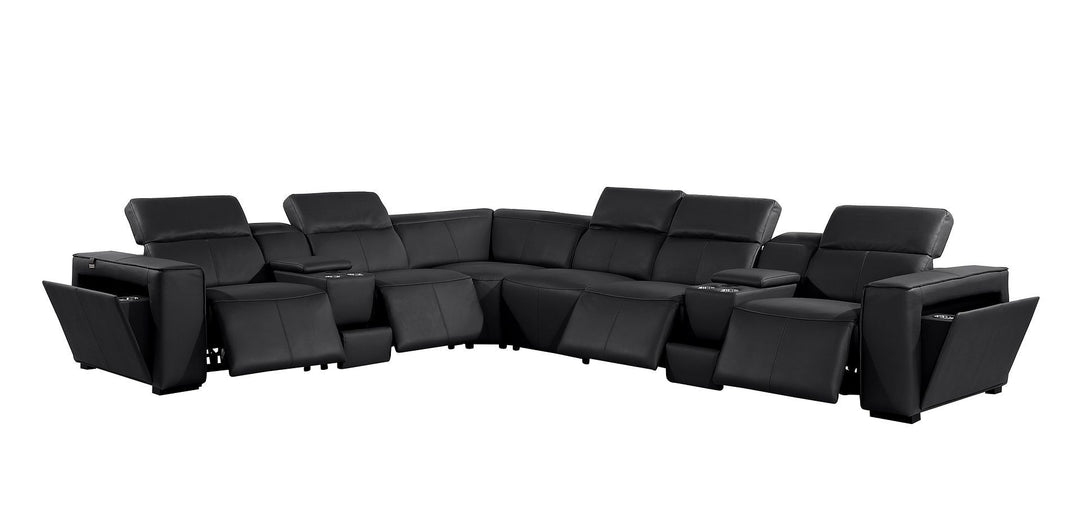 1224 - 8-Piece U-Shaped Sectional Sofa In With 4 Power Recliners &amp; Power Headrest
