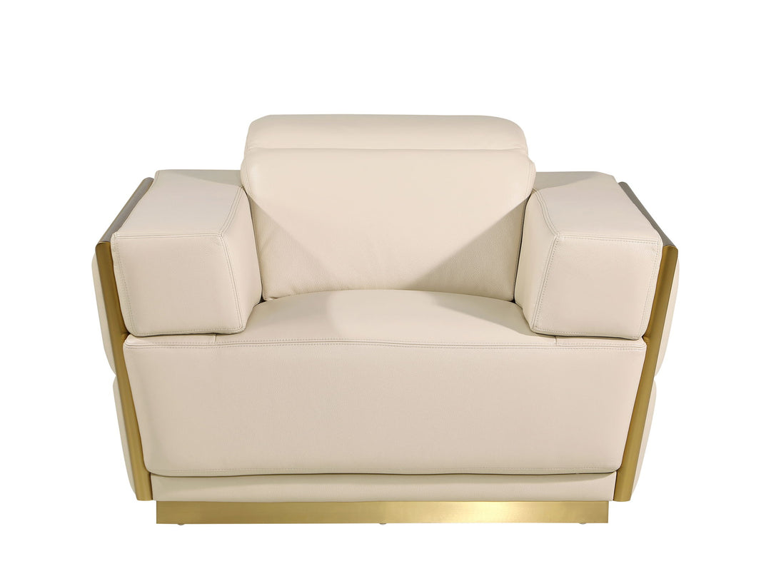 1111 - Leather Chair - Beige