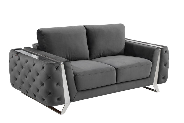 1051 - Contemporary Velvet Loveseat