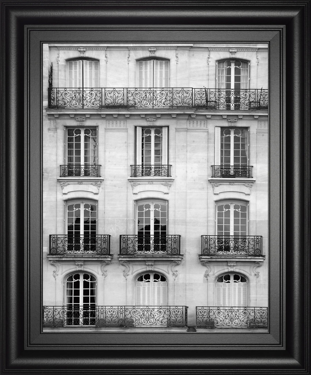 Across The Street I By Laura Marshall - Framed Print Wall Art - Dark Gray