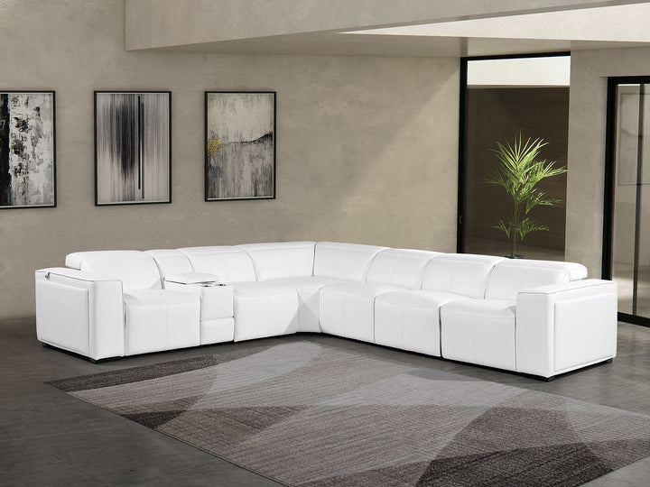 1224 - 7-Piece L-Shaped Sectional Sofa In With 3 Power Recliners & Power Headrests