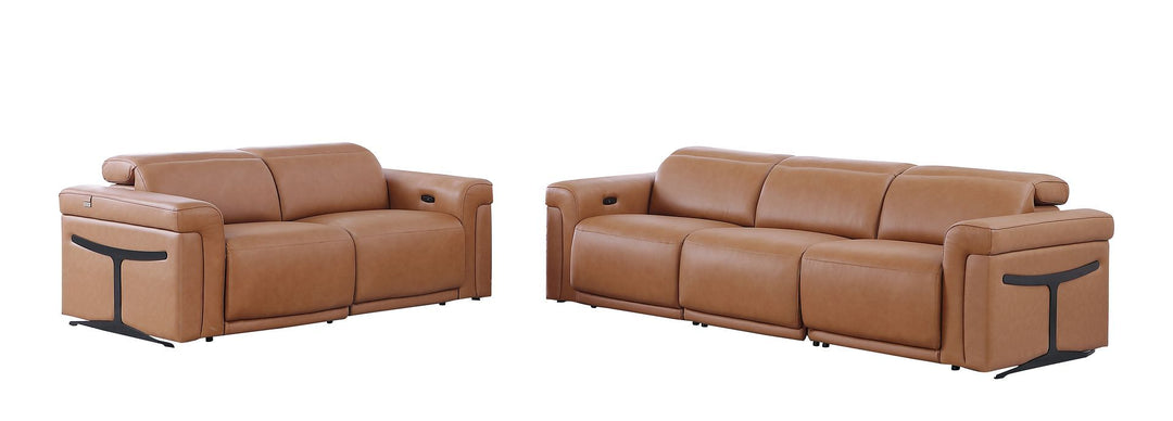 1126 - 5-Piece Modular Power Reclining Sofa And Loveseat Set In With 4 Power Recliners &amp; Power Headrests