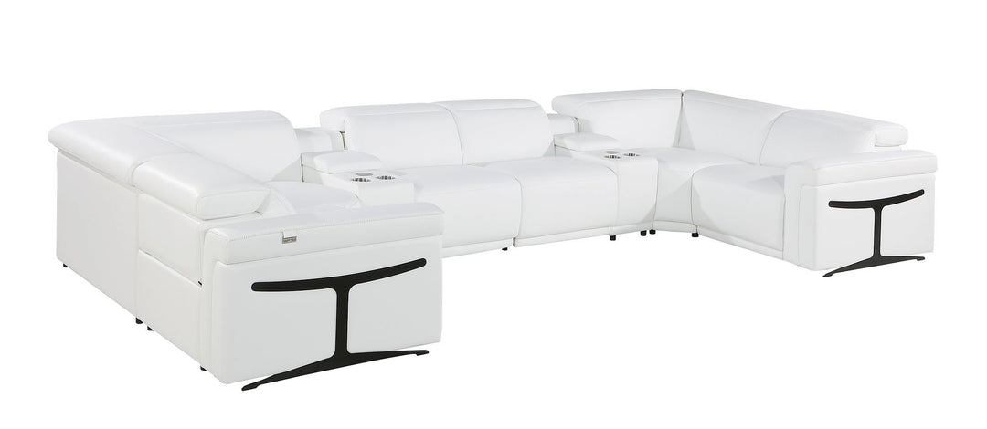 1126 - 8-Piece U-Shaped Sectional Sofa In With 4 Power Recliners &amp; Power Headrest