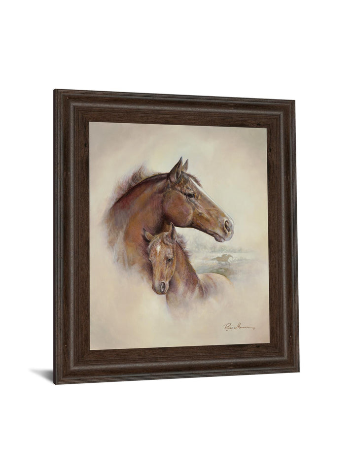 Race Horse Il By Ruane Manning - Framed Print Wall Art - Dark Brown