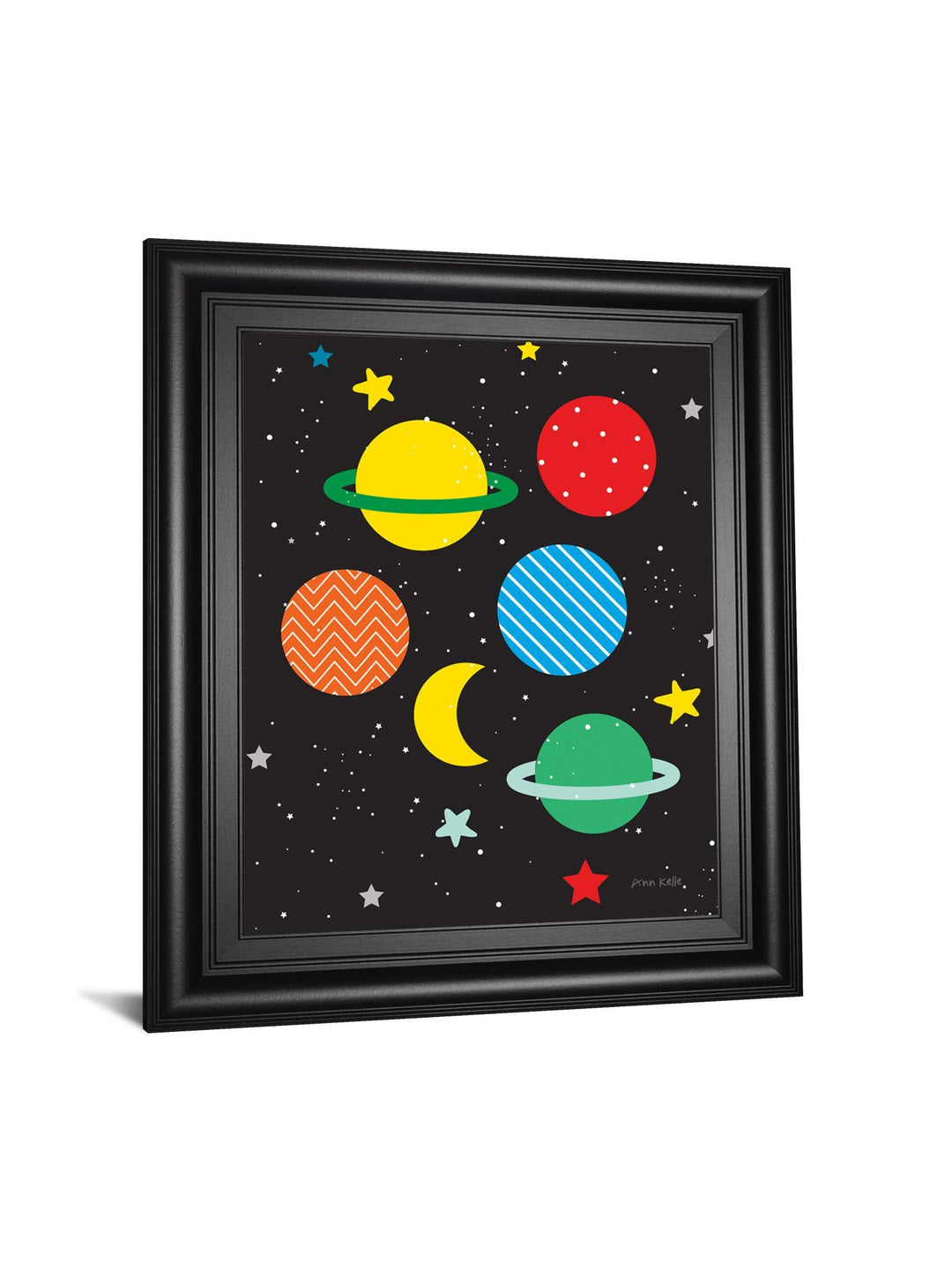 Outer Space By Ann Kelle - Framed Print Wall Art - Black