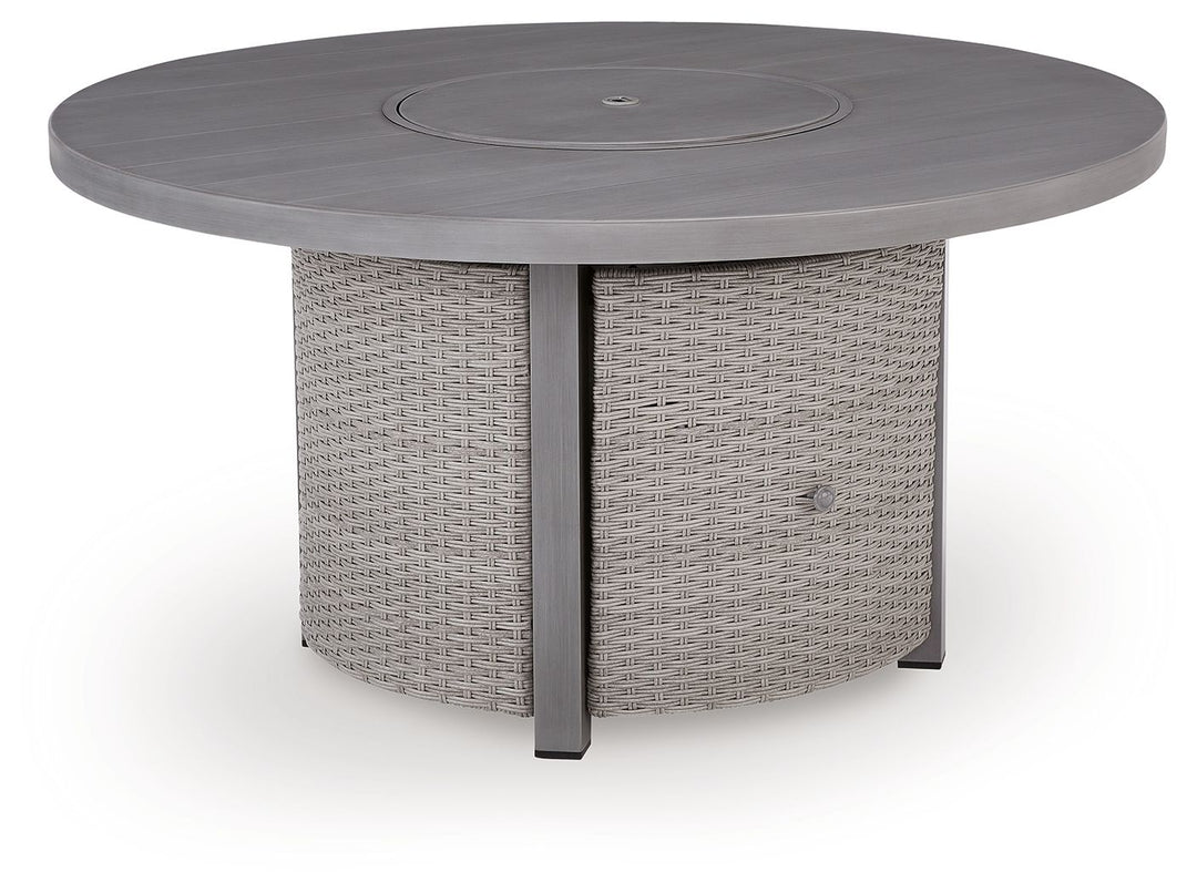 Half Moon Beach - Round Fire Pit Table - Gray