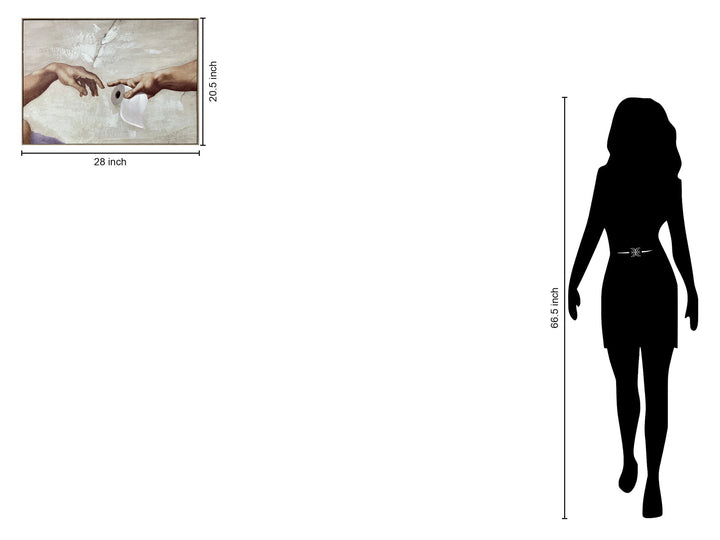 "Humorous Creation" Canvas In Frame - Brown / Beige