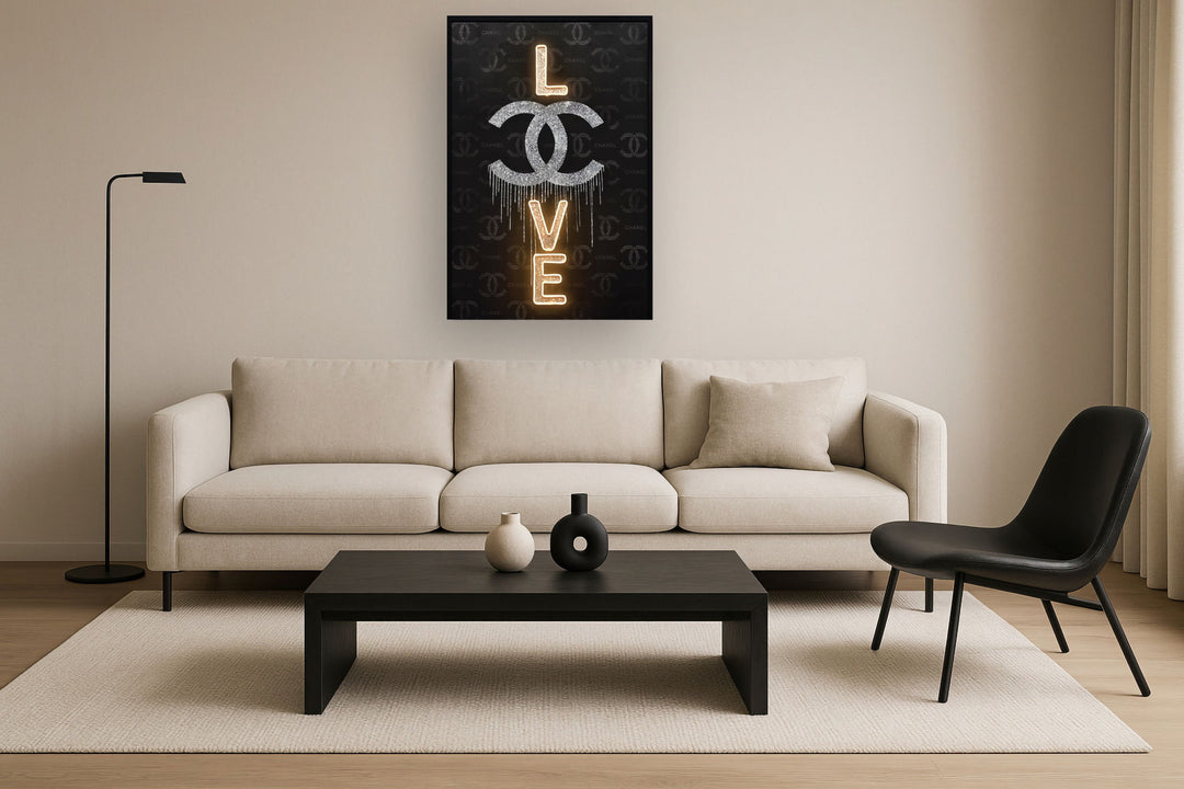 Glowing Urban Glam - 33" x 48" Framed Wall Art