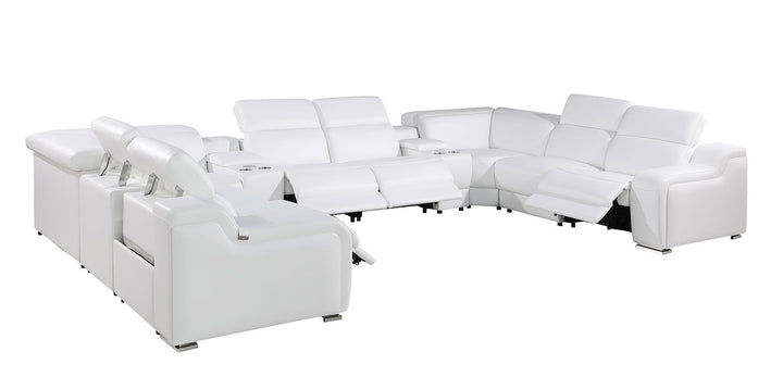 1116 - 10-Piece U-Shaped Sectional Sofa In With 4 Power Recliners &amp; Power Headrests