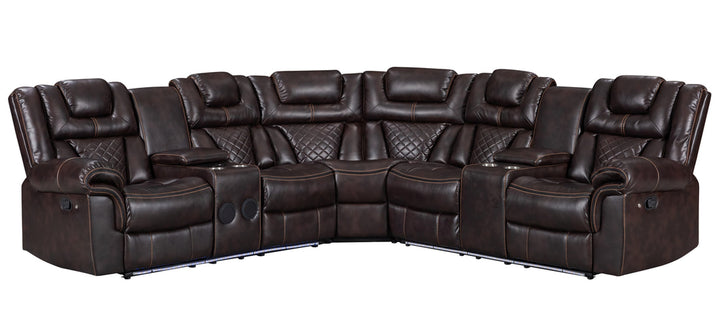 Alexa2023 Brown Reclining Sectional