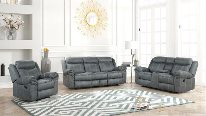 Andres Grey - 3pc Reclining Living Room Set