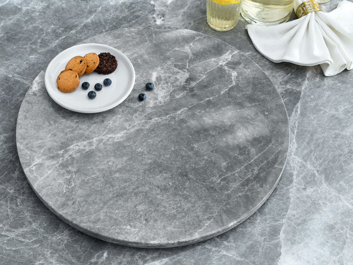 Kaza - Marble Lazy Susan - Gray