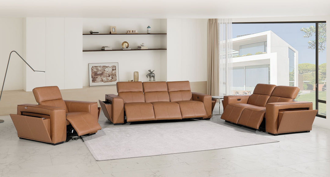 1224 - 6-Piece Modular Power Reclining Sofa, Loveseat &amp; Chair Set In With 6 Power Recliners &amp; Power Headrests