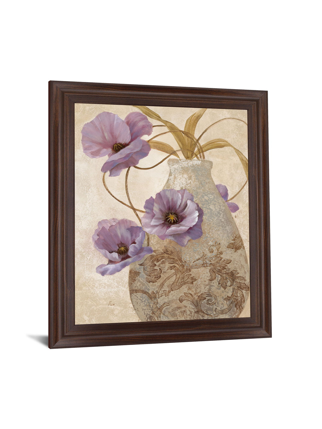 Whispering Violet Blooms - 28" x 34" Framed Wall Art