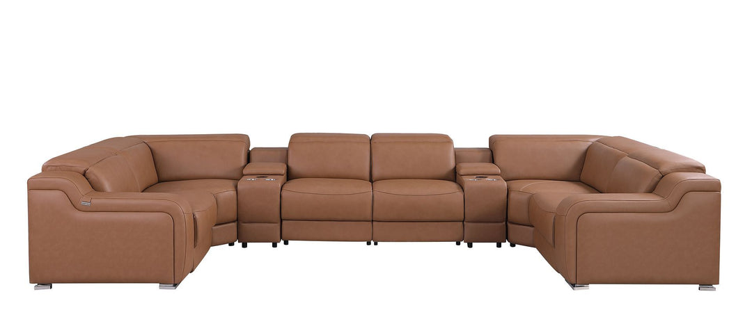 1116 - 8-Piece U-Shaped Sectional Sofa In With 4 Power Recliners &amp; Power Headrest