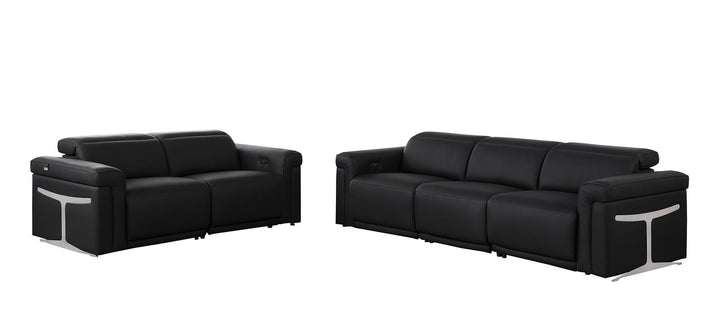 1126 - 5-Piece Modular Power Reclining Sofa And Loveseat Set In With 4 Power Recliners &amp; Power Headrests