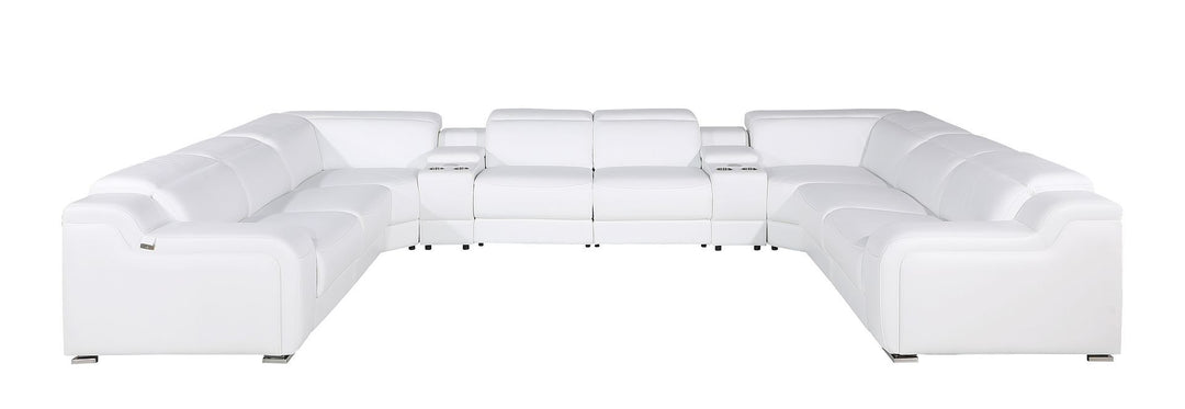 1116 - 10-Piece U-Shaped Sectional Sofa In With 4 Power Recliners &amp; Power Headrests