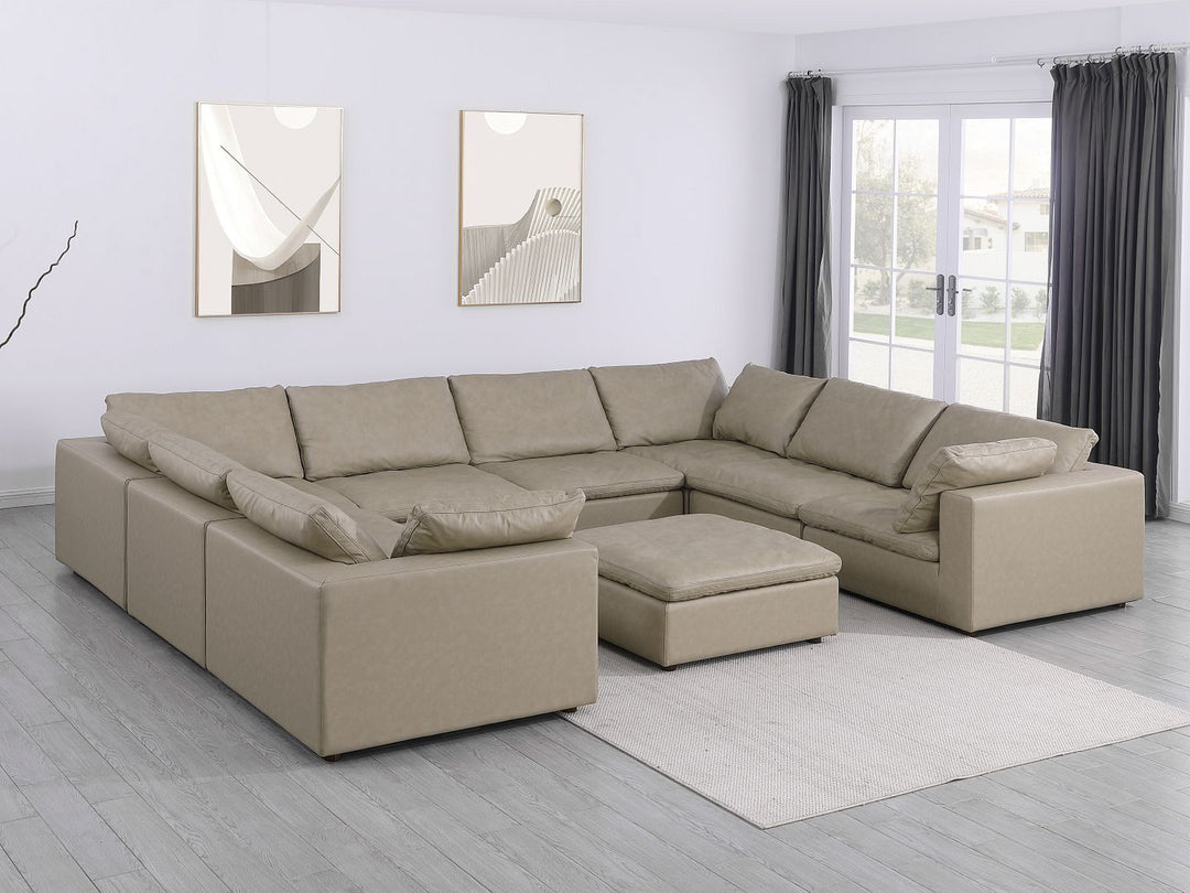 1100 - 9-Piece U-Shaped Sectional In Top-Grain Italian Leather