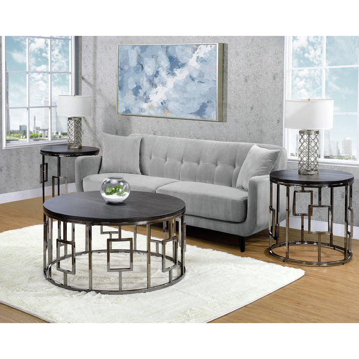 Ester - Round Coffee Table - Chrome - 36"