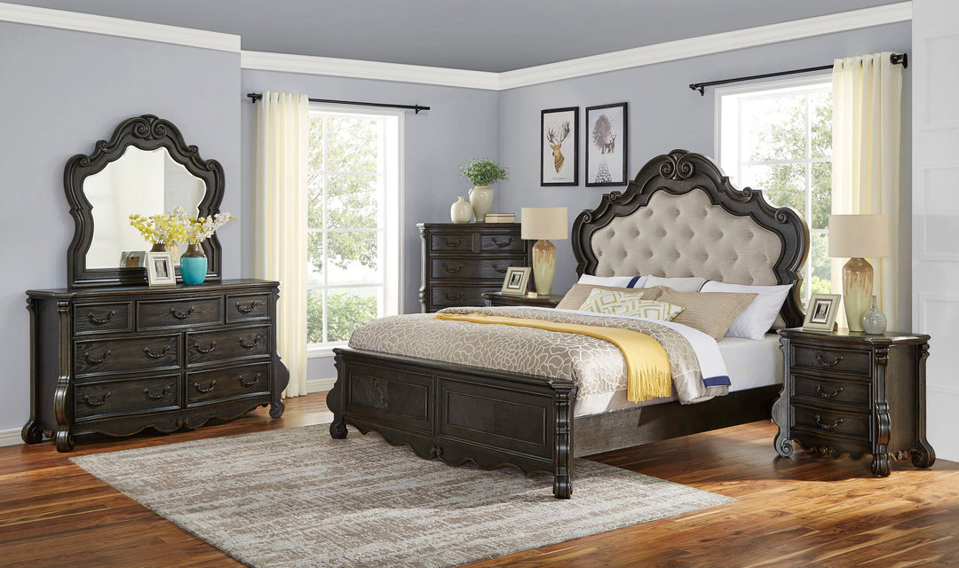 Rhapsody - 6 Piece Queen Bedroom Set - Dark Brown