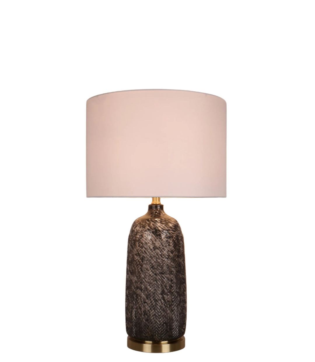 Midnight Weave Art Glass &amp; Metal Table Lamp (Set of 2) - Midnight Weave Art Glass