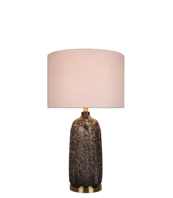 Midnight Weave Art Glass &amp; Metal Table Lamp (Set of 2) - Midnight Weave Art Glass