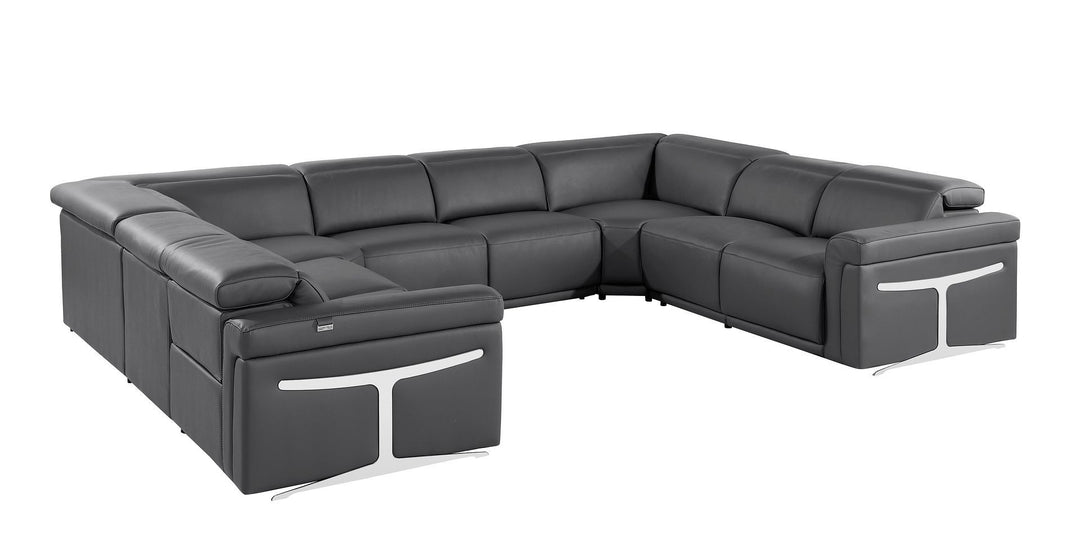 1126 - 8-Piece U-Shaped Sectional Sofa In With 4 Power Recliners &amp; Power Headrests