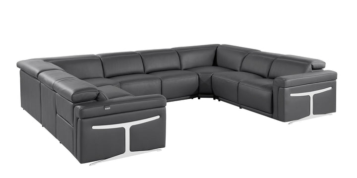 1126 - 8-Piece U-Shaped Sectional Sofa In With 4 Power Recliners &amp; Power Headrests