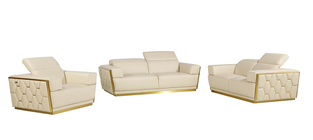 1111 - 3-Piece Sofa Set With Adjustable Headrest