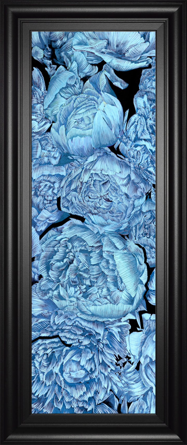 Blue Peonies Il By Melissa Wang - Framed Print Wall Art - Blue